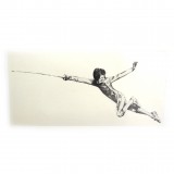 Aufkleber "Fliegender Fechter"