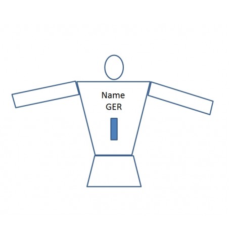 Namensaufdruck auf die Jacke Rollstuhlfechter